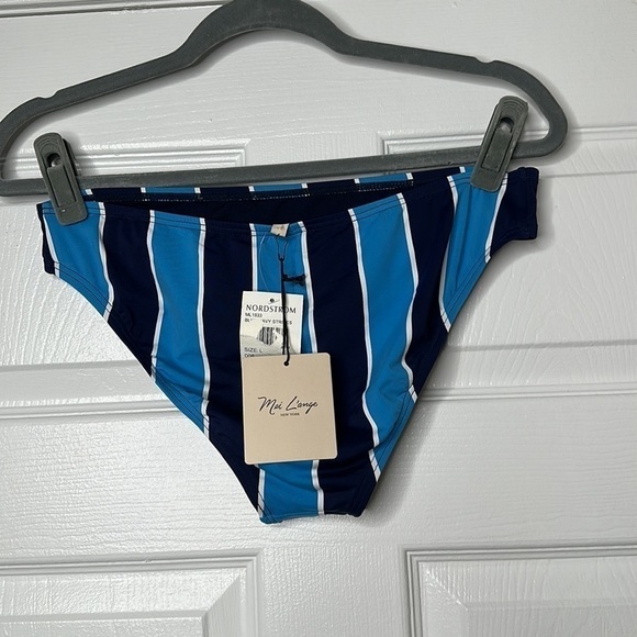MEI L’ANGE Micah blue stripe bikini bottom L NWT - Picture 6 of 7